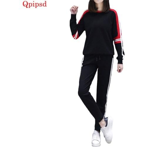 Autumn Large Size Womens Clothing 2021 Fashion Sporting Two Piece Suit Set Womens Casual Loose Sportswear Suits Female Tracksuit
