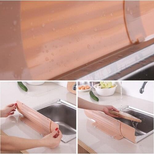 Household Kitchen Water Sink Splashproof Baffle Repeatable Barrier Creative Kitchen Water Baffle Oil-proof Accessories T8S3