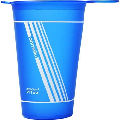 Foldable Outdoor Sports Cup Portable Drinking Collapsible Multi-function Foldable Mug Travel Running Hiking Cycling Climbing