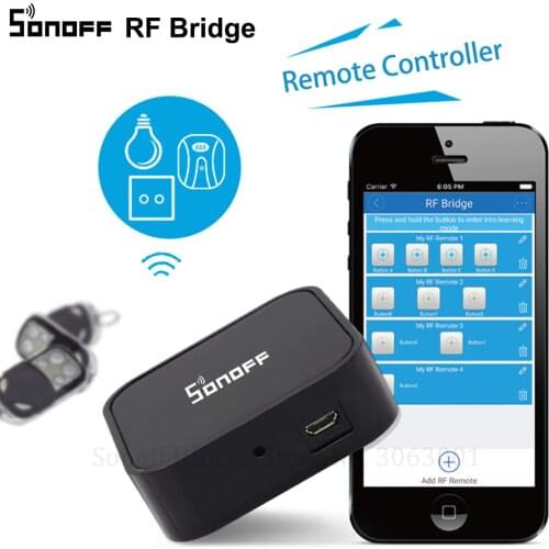 Sonoff RF Bridge WiFi 433 MHz Replacement Smart Home Automation Universal Switch Intelligent Domotica Wi-Fi Remote RF Controller