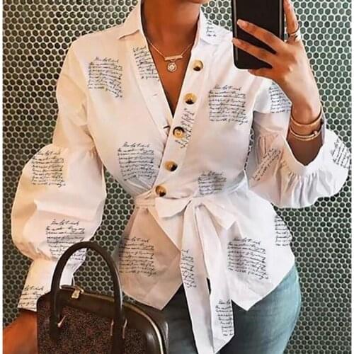 Long Sleeve Fashion Women V Neck Tops And Blouses blusas mujer de moda Bandage Women Tops Streetwear Outfits Clothes