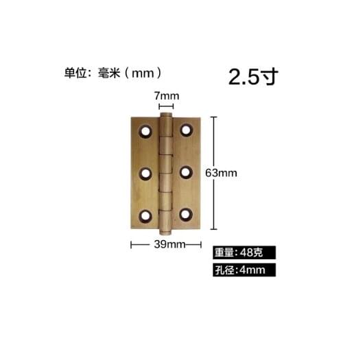 014 Hardware accessories Brass cabinet wardrobe gift box jewelry box open Mini detachable hinge
