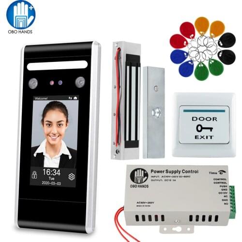 4.3inch TCP/IP/USB Infrared Face Detection Face Access Control Dynamic Face Recognition Frame Glass Door Set