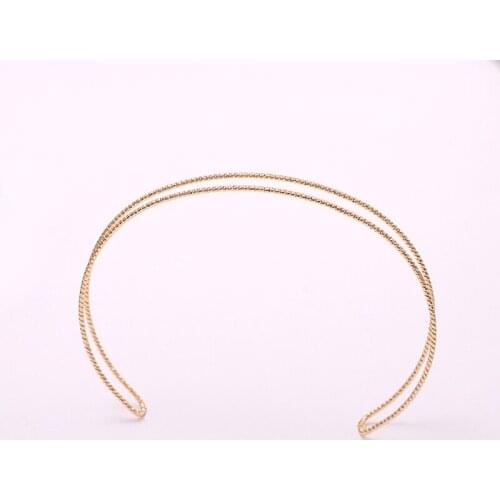 5pcs Brass Casted Open Cuff Bangle Women Lady Double Wire Simple Bracelet High Quality Gold Color Jewelry Accessoies