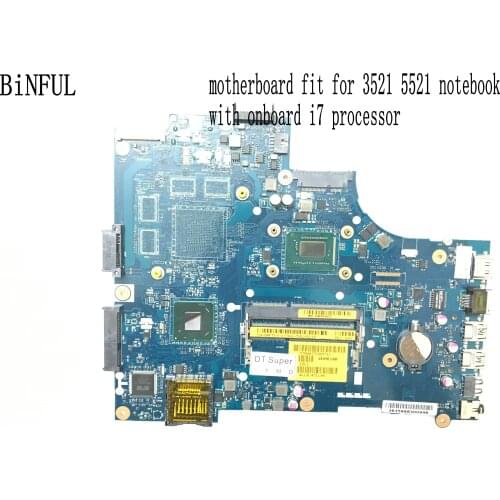 BiNFUL ,stock, VAW00 LA-9104P REV : 1.0 (A00) 3521 MOTHERBOARD FOR DELL INSPIRON 3521 mainboard , I7 PROCESSOR (tested ok)