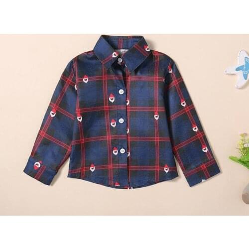 Baby Kids Autumn Cotton Warm Tees Korean Lovely Long Sleeve Turn Down Collar Daily Leisure Shirts Striped Print Tops