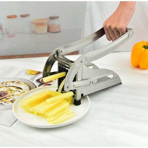 Vegetable Potato Slicer French Fries Cutter Chopper Stainless Steel Potato Chips Maker Manual Food Grater Cutting Tool Kitchen