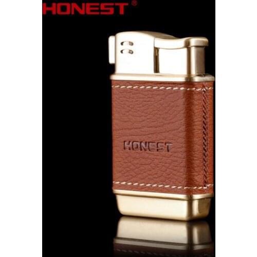 Honest Gas Lighter Metal Inflatable Pipe Lighter Cigarette Accessories Men Gift Press Ignition With Original Box