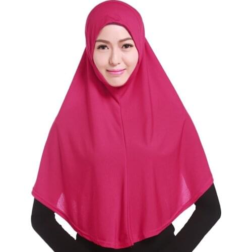 H975a latest plainone piece big size muslim hijab, islamic scarf,fast delivery