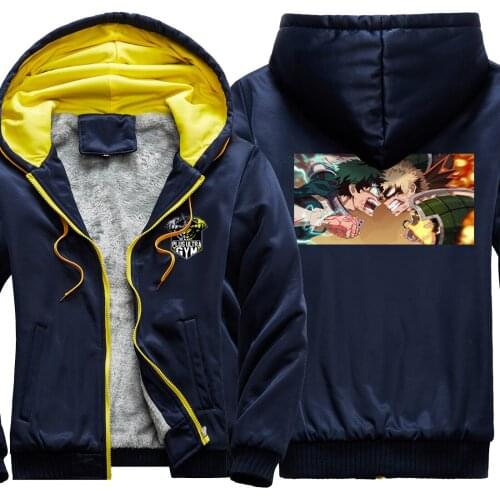 My Hero Academia Print Camouflage Mens Raglan Thicken Jackets 2020 New Arrival Winter 2020 Harajuku Tops Hipster sudadera hombre