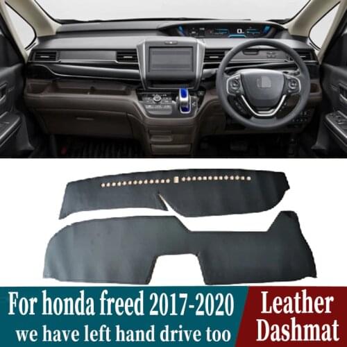 For honda freed GB5 GB6 GB7 GB8 2017 2018 2019 2020 Leather Dashmat Dashboard Cover Pad Dash Mat Carpet Car-Styling RHD