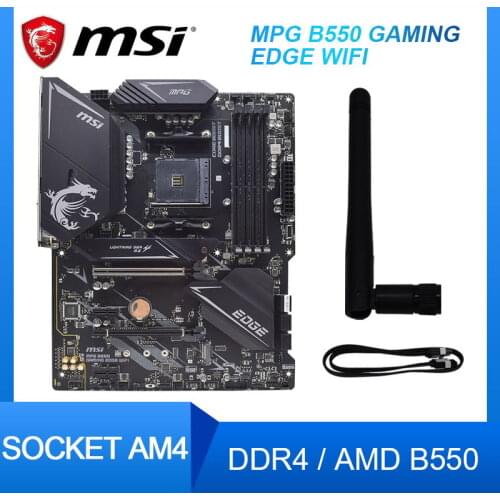 MSI MPG B550 GAMING EDGE WIFI Motherboard PCI-E 4.0 USB3.2 Socket AM4 DDR4 M.2 support ryzen 5 3500X 5300G cpus ATX Placa-mãe