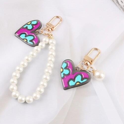 Fashion Trendy Keychain Lovely Flower Keyring For Men Women Jewelry Cute Bag Car Key Holder Keyring Gifts