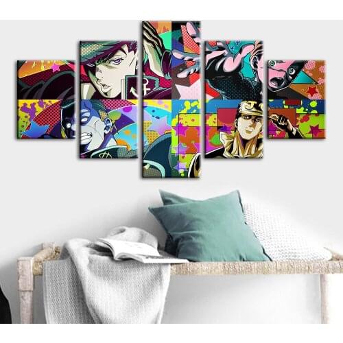 Modular Canvas Pictures Jojo S Bizarre Painting Home Decor Popular Animation Figure Prints Poster Living Room Modern Wall Art