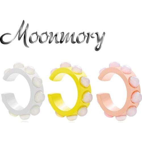 Moonnory 925 Sterling Silver Luxury 1 PCS Opal Clip Earring For Women 2021 Hot Sale Romantic Ear Cuff No Piercing Jewelry Making