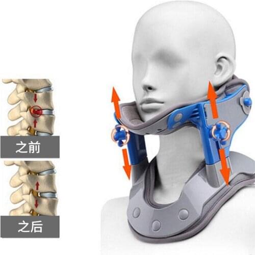 Heating Neck Cervical Traction Device Adjustable Neck Stretcher Spine Corrector Neck Support Fatigue Relax Neck Massage