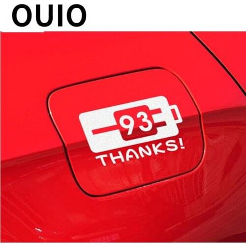OUIO PVC Car fuel tank cap stickers For Toyota Corolla Seat Leon Jeep Renegade Skoda Fabia Rapid Renault Duster Audi A3 Q7 Q3