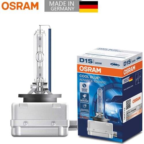 OSRAM Xenon HID D1S 66140CBA Cool Blue Advance 6000K Mega White Car Headlight Auto Hi/Lo Beam Lamp More Bright (Single)