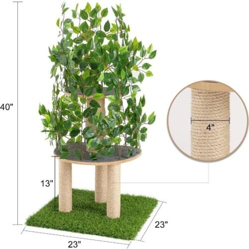 Cat climbing frame solid wood cat tree small pet supplies