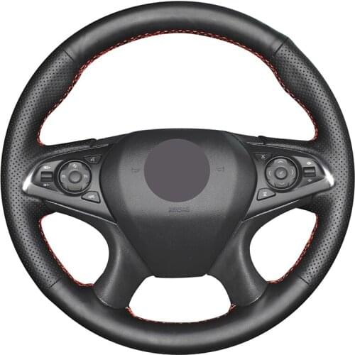 Hand-stitched Black Artificial Leather Custom Car Steering Wheel Cover for Buick Lacrosse 2016