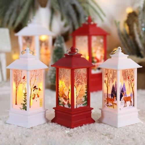 Santa Claus Snowman Lantern Light Christmas Decoration Christmas Tree Ornament Home Decor Xmas Gifts Navidad 2021 New Year 2022
