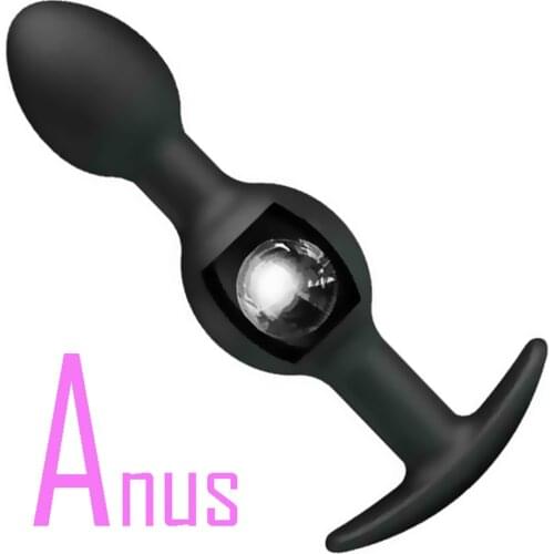 Silicone Butt Plug Anal Beads Metal Ball Inside Anal Dilator Viganal Expander Anus Muscles Trainer Sex Toys For Adults Women Men
