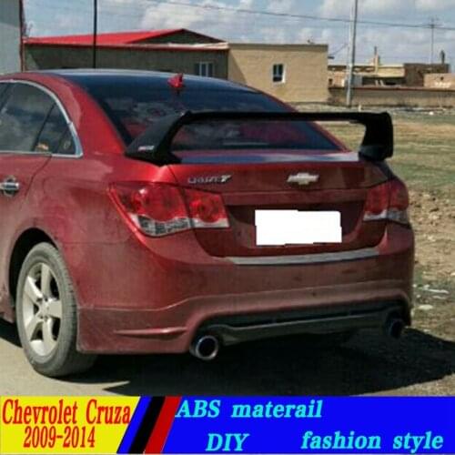 Use for chevrolet cruze spoiler2009-2014 cruze lip spoiler High Quality ABS Material Car Rear Wing Primer Color Rear Spoiler