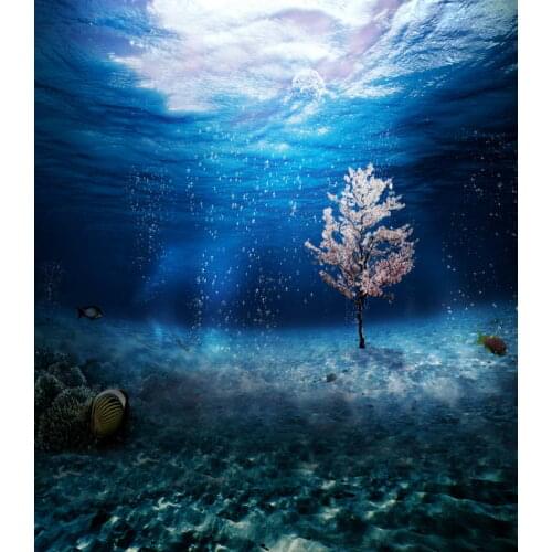 TR Photo Backgrounds Backdrops Summer Under the Sea View Backdrop for Children Special Wedding Photo Booth Props Ocean Theme