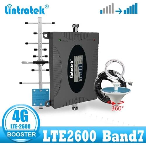 Lintratek 4G LTE 2600MHz cellular amplifier Band 7 signal booster repeater mobile phone 4g B7 network signal amplifier kit