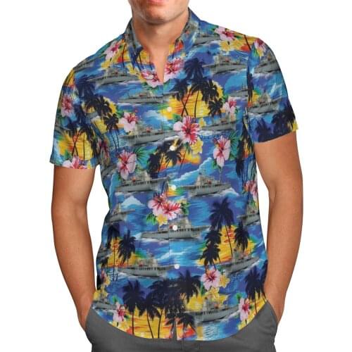 Warship Breathabl 3D Beach Hawaii Summer 2021 Shirt Short Sleeve Shirt Streetwear Oversized Camisas De Hombre Blusa Masculina-1