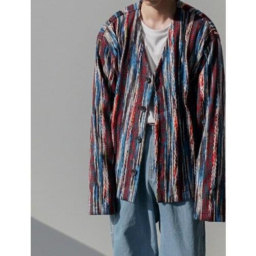 Japanese knitted cardigan jacket male Korean version trend wild spring and autumn style handsome jacket autumn sweater