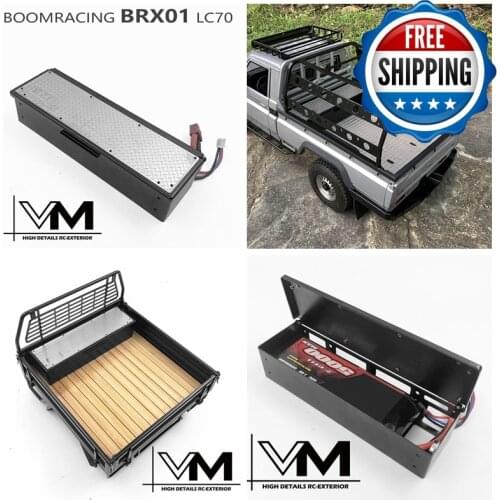 Rear Trail Flip Type Metal Battery Box for Boomracing BRX01+ Killerbody LC70 RC CAR PART TOY