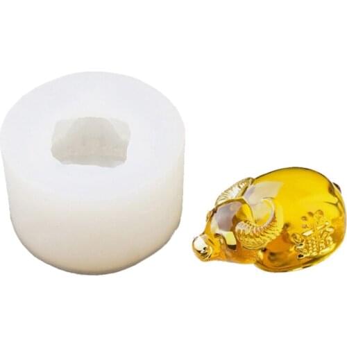 Zodiac Ox Decorations Epoxy Resin Mold Ornaments Casting Silicone Mould DIY Crafts Plaster Candle Soap Making Tool