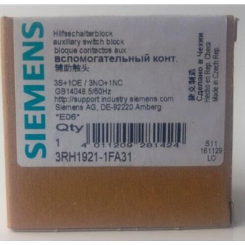1PC NEW SIEMENS 3RH1921-1FA31 free shipping