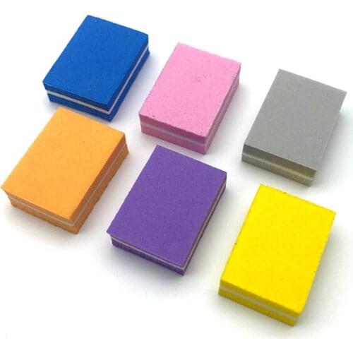 10pcs Mini Nail Buffer Block Sponge Small Nail File Sanding Sandpaper Nail Polish Polisher Nail Art Files Double Side Manicure