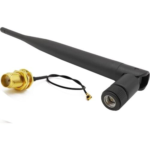 100Set 2.4 GHz 5dBi 802.11b/g WiFi Antenna Aerial SMA Male Connector For PCI Card USB Wireless Router+15cm SMA to ufl./IPX cable