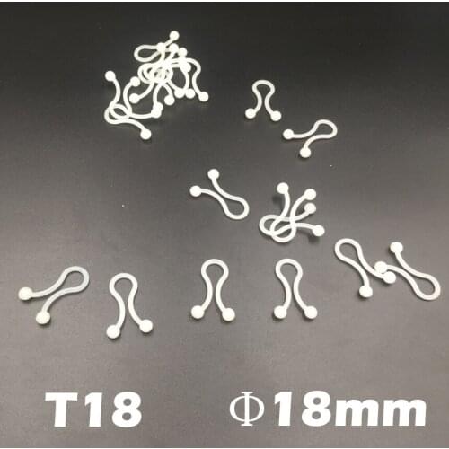 100pcs/Lot T18 18mm Dia Ball U Type White Nylon Plastic Round Circle Cable Clip Lock Network Wire Reusable Twist Tie
