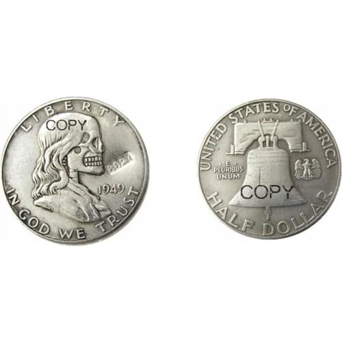 5 differents styles Hobo Franklin Half Dollar Silver Plated Copy Coin