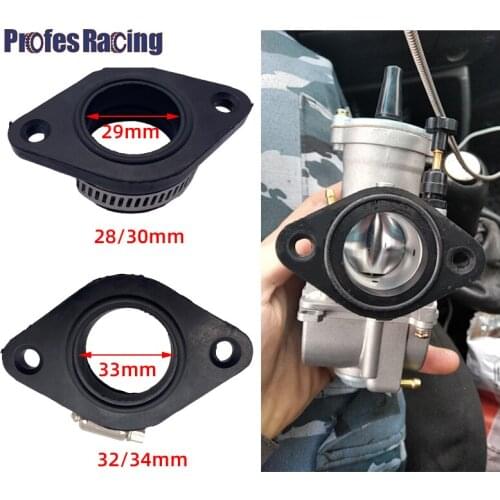 Motorcycle Carburetor Adapter Inlet Intake Pipe Rubber Mat For KOSO OKO Mikuni PWK 28/30mm 32/34mm Fit On110-160cc Enging