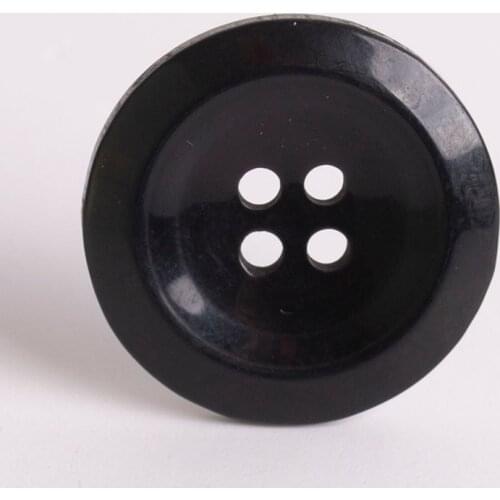 Ankanaturel Polyester Button 4 Holes Black Buttons for Jackets Dresses Cardigans and Coats