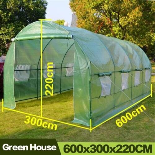 AULAYSED Greenhouse for Garden Outdoor Green Houses Flower Plant Keep Warm Cover PE Plastic Roll-up Zipper Durable Shed Iron