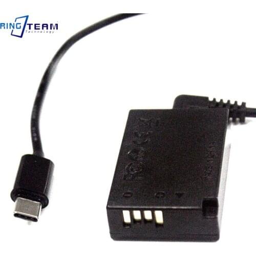 Type C to DC 3.0*1.1mm Cable + LP-E17 Dummy Battery DR- 17 DC Coupler ACK-E17 for M3 M5 M6 Camera