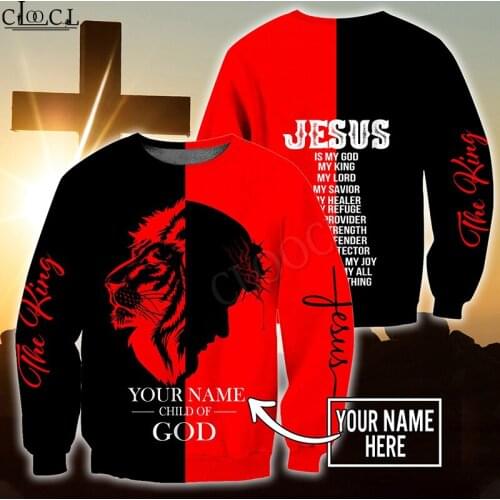 CLOOCL Christian Jesus Catholic DIY Customize Name 3D Print Men Women Sweatshirt Fashion Streetwear Outerwear Crewneck Tops