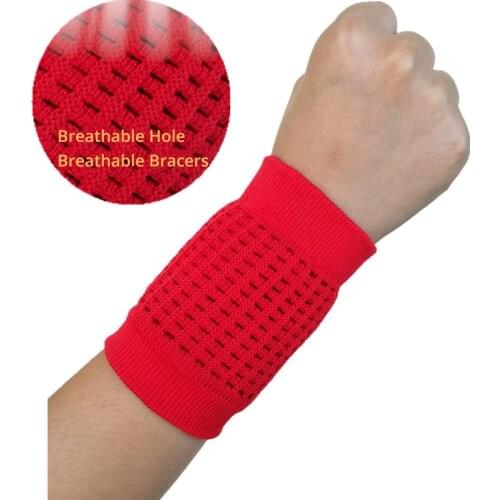 Wrist Support Breathable Bracers Wristband Sport Tension Band Double Color Sports Safety Wrist Protector Fitness Running Wrist