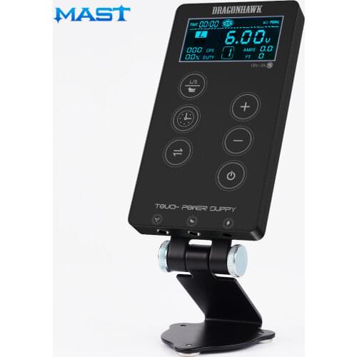 Dragonhawk 3.4A Fold Magnet LCD Digital Tattoo Power Supply Permanent Makeup Dual Rotary Tattoo Machine Accessories Power Box