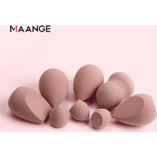 Maange 8 PCS/Box Wet Dry Dual Use Makeup Foundation Sponges Makeup Concealer Puff Beauty Makeup Cosmetic Tool Set With Bottle