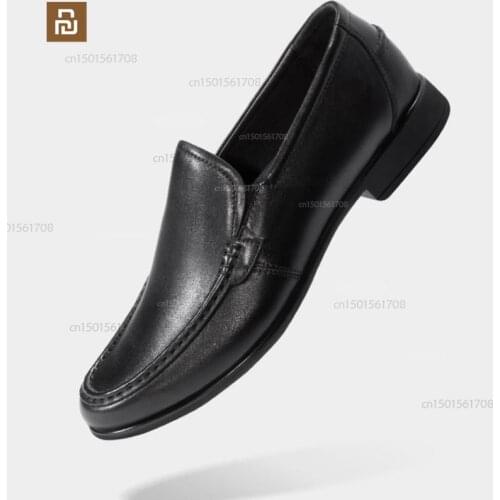 Xiaomi mijia seven-sided mens shoes natural fall grain cowhide one-step breathable all-match casual leather shoes