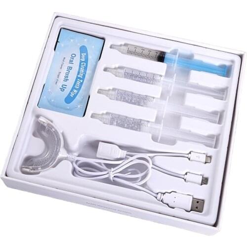 16LED Teeth Whitening Kit Pen Desensitize Strips Tooth Bleach Oral Dental Care