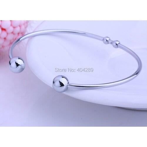 Wholesale 50pcs Stainless Steel C Shape Cuff Bracelets & Bangles Women Gift