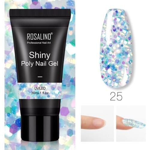 ROSALIND Poly UV Gel For Manicure 30ML Nail UV Gel For Extension Color Nail Gel For Nails Art Painting Gel Nail Art Enamel